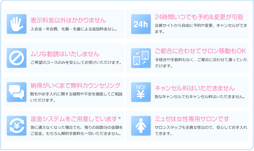 ミュゼの人気の理由
